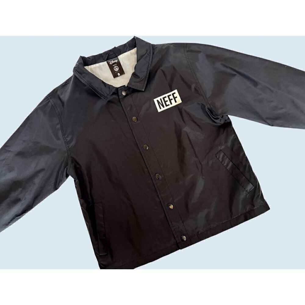 DISNEY X NEFF Youth Nylon Snap Button Jacket Coat Size Small - Picture 2 of 6